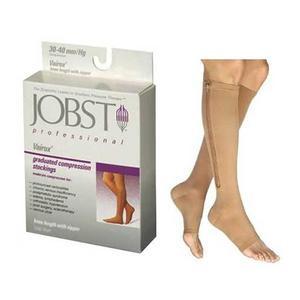 Image of Knee-High Vairox Compression Stockings with Zipper Medium Short