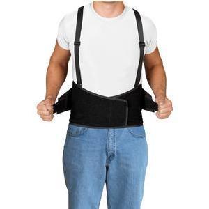 Image of Leader Industrial Back Support, Black, Medium/Large