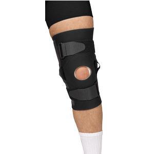 Image of Leader Neoprene Hinged Knee Support, Black, Large