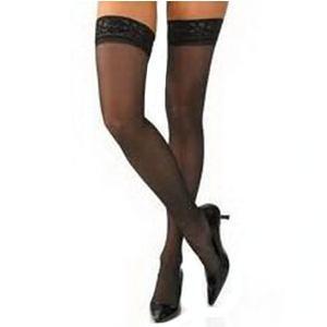 Image of Lrg Thigh-Hi, Black, Clsd Toe Ultrasheer, 20-30 mm