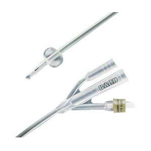 Image of Lubri-Sil Short Round Tip 3-Way Specialty Silicone Foley Catheter, 18 Fr, 5 cc