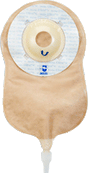 Image of Marlen Manufacturing UltraLite™ One-piece Urostomy Pouch with AquaTack™ Hydrocolloid Shallow Convex Skin Barrier and E-Z Drain Valve 1-1/2" Opening, 9-1/4" L x 5-3/4" W, Transparent, 16Oz, Odor-proof