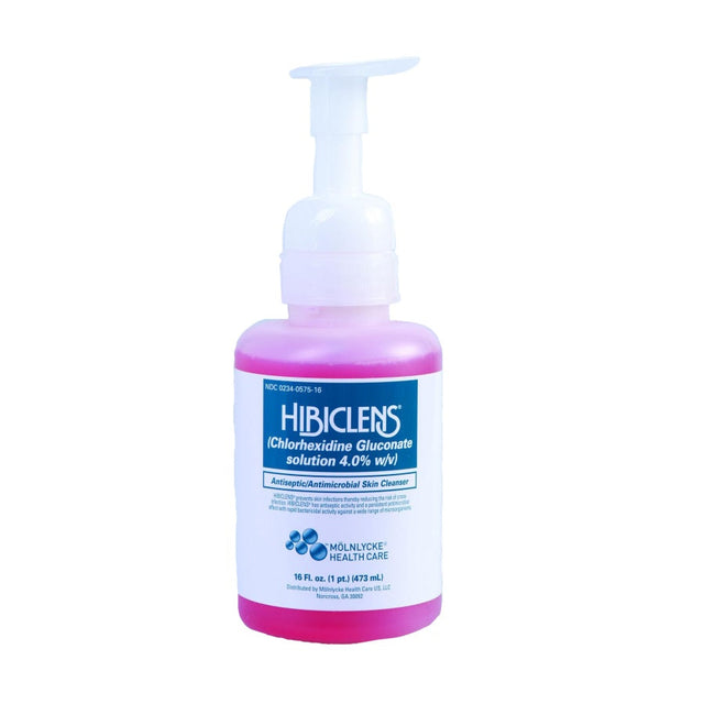 Image of Molnlycke Hibiclens with Pump, Antiseptic, Antimicrobial Skin Cleanser, 16 oz