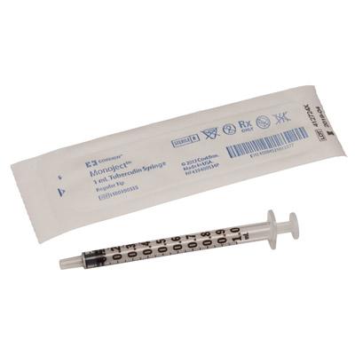 Image of Monoject™ Standard Tuberculin Syringe 1mL, Regular Tip, Single-Use