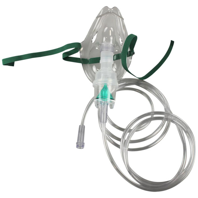 Image of Nebulizer with Adult Elastic Headstrap Style Aerosol Mask and 7' Supply Tube