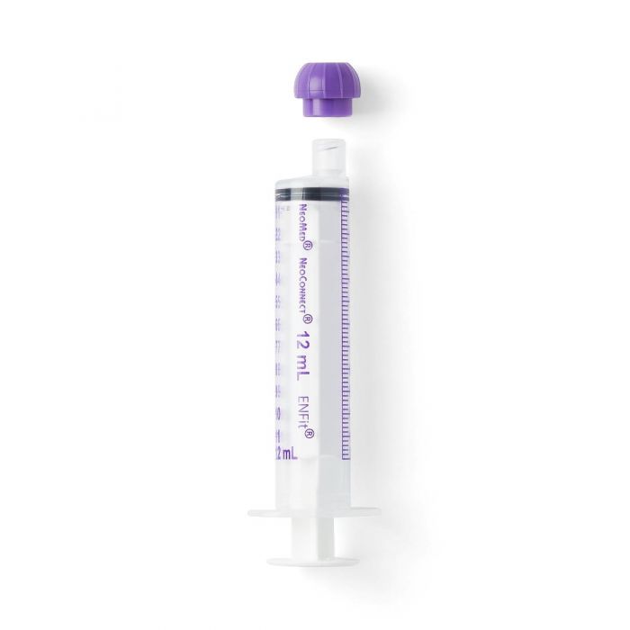 Image of NeoMed Oral/Enteral Syringe, with ENFit Connector, NeoConnect Tip, Purple