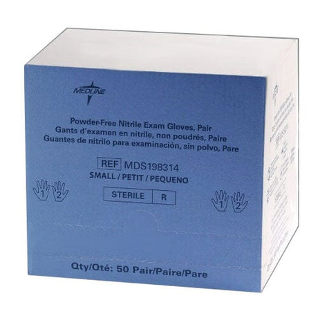 Image of Nitrile Exam Glove, Powder-Free, Sterile, Latex-Free, Small, Blue