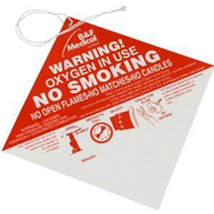 Image of No Smoking Warning Sign (Caution Oxygen) 100/Pk