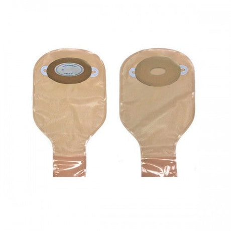 Image of Nu-Flex Adult Deep Convex Drain Pouch with Barrier 1-1/2" Round Pre-Cut Opening, Roll-Up