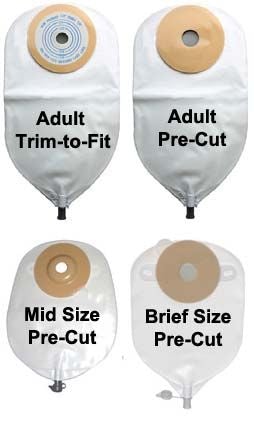 Image of Nu-Flex Post-Op Urinary Pouch 5/8" Opening, Convex