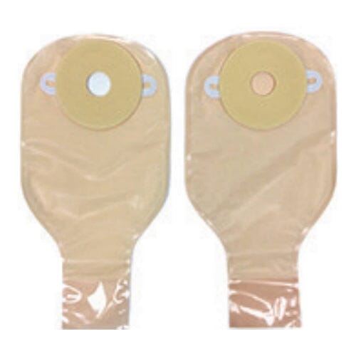 Image of Nu-Hope Drainable Pouch, 1-1/4'' Stoma, Pre-Cut, Post-Operative, Half Convex, Roll-Up Closure, Adult, 24 oz