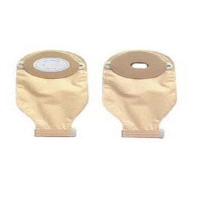 Image of Nu-Hope One-Piece Post-Op Trim-to-Fit Adult Drainable Pouch with Nu-Comfort™ Barrier and Closure Clamp 1-3/16" x 2-1/4" Inside Cutting Area Oval, 3-1/4" x 4-5/8" OD, 11" L x 5-3/4" W, Clear, 1/2" Starter Hole, 24 oz, Adhesive Foam Pad