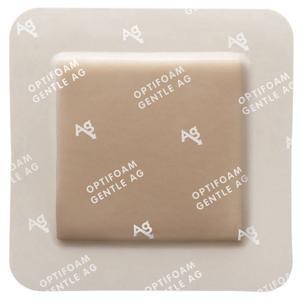 Image of Optifoam Ag Antimicrobial Adhesive Gentle Border Dressings, 6" x 6"