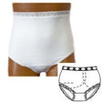 Image of OPTIONS Ladies' Basic with Built-In Barrier/Support, White, Left-Side Stoma, Small 4-5, Hips 33" - 37"