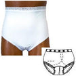 Image of OPTIONS Ladies' Basic with Built-In Barrier/Support, White, Left-Side Stoma, Small 4-5, Hips 33" - 37"