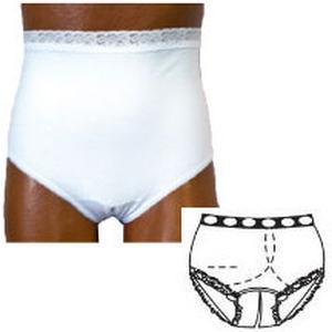 Image of OPTIONS Ladies' Basic with Built-In Barrier/Support, White, Right-Side Stoma, XX-Large 11-12, Hips 47" - 50"