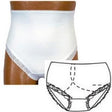 Image of OPTIONS Ladies' Brief with Open Crotch and Built-In Barrier/Support, White, Left-Side Stoma, 2X-Large 10, Hips 45" - 47"