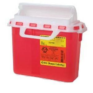 Image of Patient/Exam Room Sharps Collector,5.4 Qt. Red