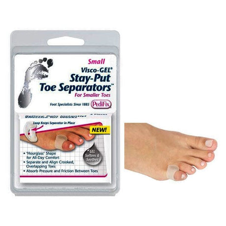 Image of Pedifix® Visco-GEL® Stay-Put Toe Separators™ Toe Separator, Small