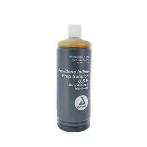 Image of Povidone Iodine Prep Solution 10% USP, 16 oz. Bottle