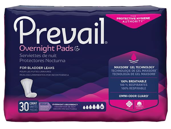 Image of Prevail Bladder Control Pads Overnight Absorbency 16"