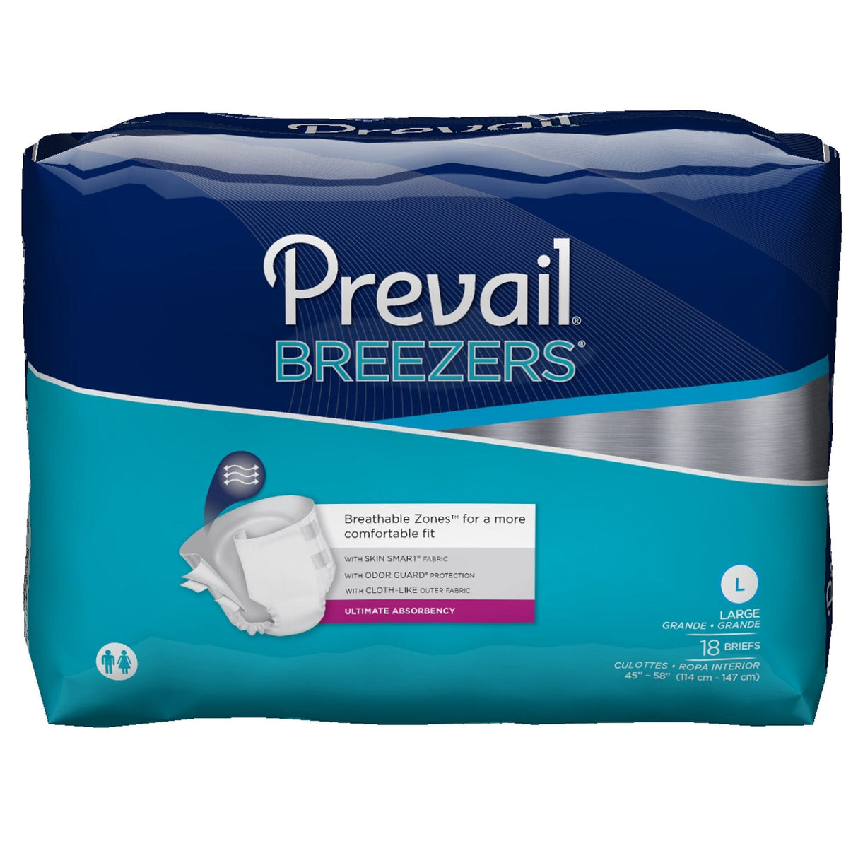 Image of Prevail Breezers Unisex Adult Briefs - Ultimate Absorbency