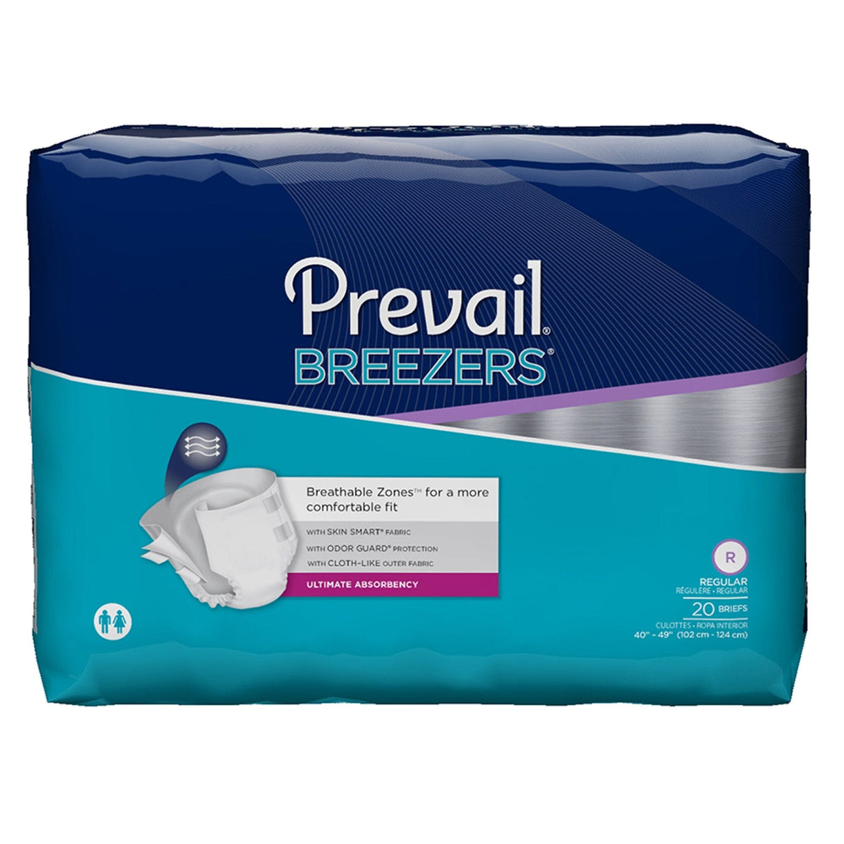 Image of Prevail Breezers Unisex Adult Briefs - Ultimate Absorbency