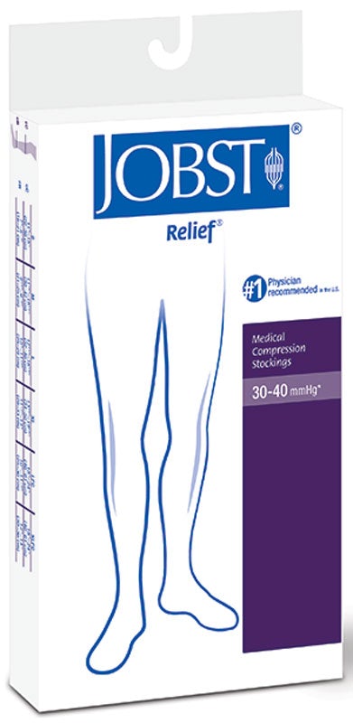 Image of Relief Knee-High Extra Firm Compression Stockings Large, Beige