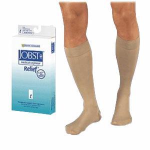 Image of Relief Knee-High Moderate Compression Stockings Large, Beige