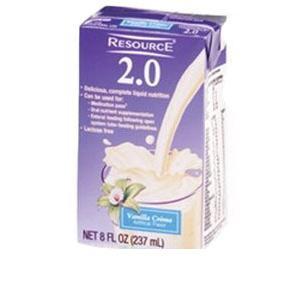 Image of Resource 2.0 Delicious Complete Liquid Nutrition Vanilla Creme 32 oz. Brik Pak