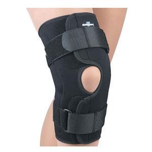 Image of Safe-T-Sport Wrap-Around Hinged Knee Stabilizing Brace, Neoprene, X-Small, Black