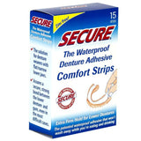 Image of Secure® Denture Adhesive Comfort Strip, 15 Count