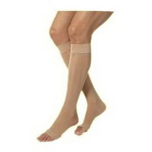 Image of Select Comfort Calf with Grip-Top, 30-40 mmHg, Large, Short, Open Toe, Crispa