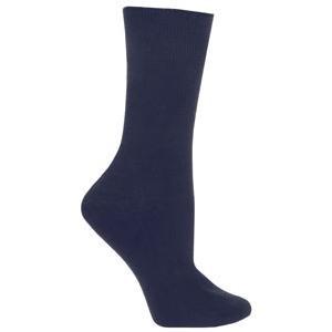 Image of SensiFoot Crew-High Diabetic Socks, Small, 8-15 mmHg, Navy