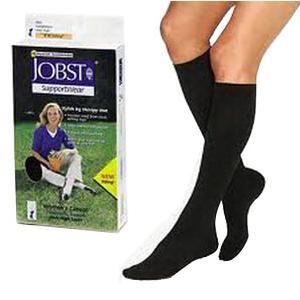 Image of SensiFoot Knee-High Mild Compression Diabetic Sock Large, Navy