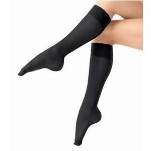 Image of Sheer and Soft Stocking 15-20mmHg Calf Petite, Closed Toe, Ebony, Size 3