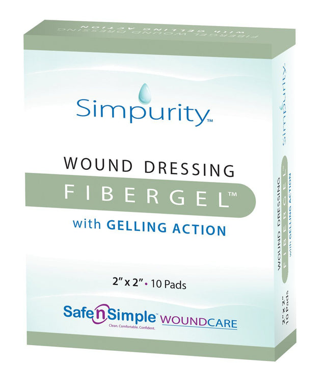 Image of Simpurity Fibergel Pad Wound Dressing, 2" x 2"