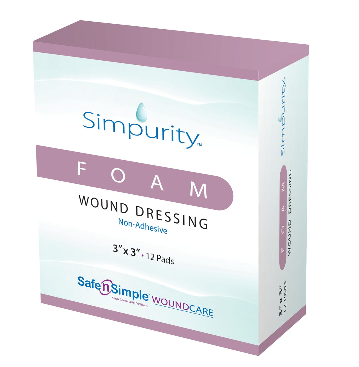 Image of Simpurity Foam Wound Dressing, 3" x 3"