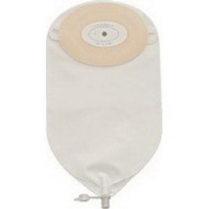 Image of Special Nu-Flex Oval Adult Post-Op Urinary Pouch 1-3/8" x 1-1/2" Opening with Small Double Barrel Foam Pad, Pre-Cut