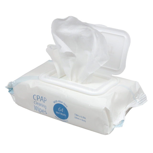 Image of Sunset CPAP Mask Cleaning Wipe, 7.8" x 5.9" - Package of 64