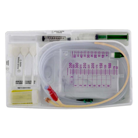 Image of SURESTEP Foley Tray, LUBRICATH, Drainage Bag, STATLOCK Stabilization Device, 14 fr