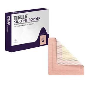 Image of TIELLE Silicone Border Hydropolymer Foam Dressing, 2-3/4" x 3-1/2