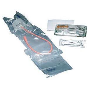 Image of TOUCHLESS Male Red Rubber Intermittent Catheter Kit 14 Fr 1100 mL