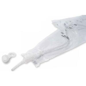 Image of TOUCHLESS Plus Coude Unisex Vinyl Intermittent Catheter Kit 14 Fr 1100 mL