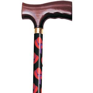 Image of Travel Folding Cane, Red Hat