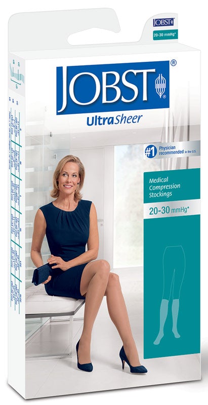 Image of UltraSheer Knee-High Firm Compression Stockings X-Large, Suntan