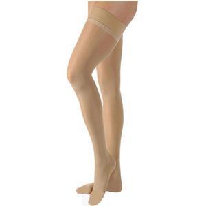 Image of Ultrasheer Thigh-High with Silicone Dot Band, 20-30, Petite, Medium, Open Toe, Natural