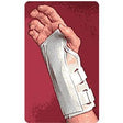 Image of White, Rght, Lg (3 1/4"-3 3/4") Cock-Up Splint