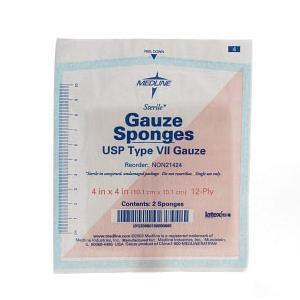 Image of Woven Gauze Sponge Sterile 2's, 4" x 4", 12-Ply